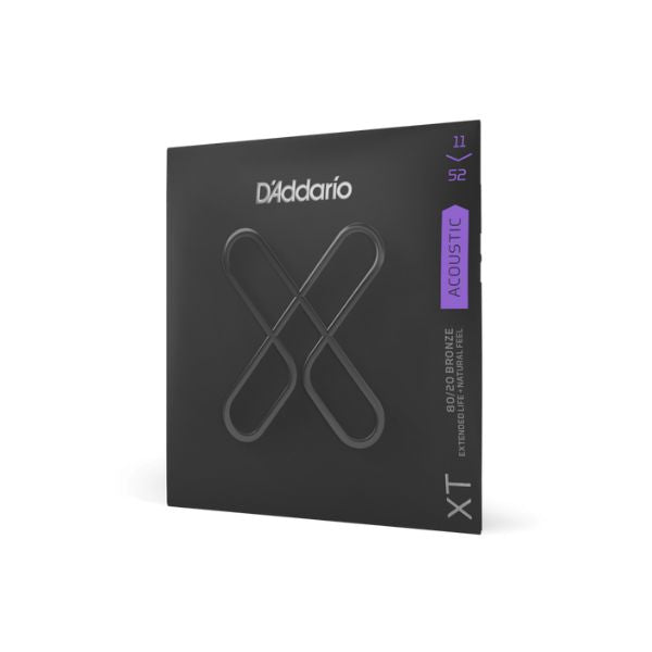 D'Addario Custom Light Coated Acoustic Guitar Strings 11-52