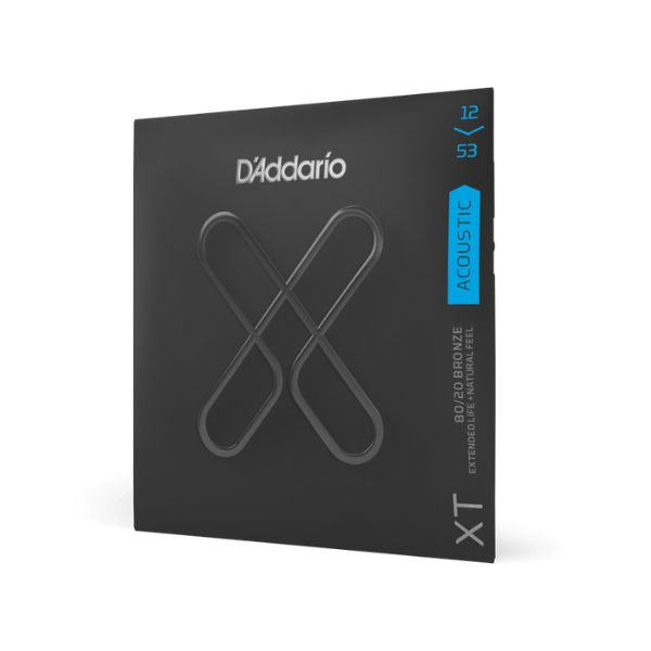 D'Addario XTABR1253 12-53 Light Coated Acoustic Guitar Strings