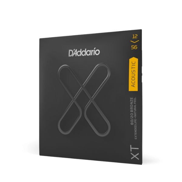 D'Addario XTABR1256 12-56 Light Top/Medium Bottom Coated Acoustic Guitar Strings