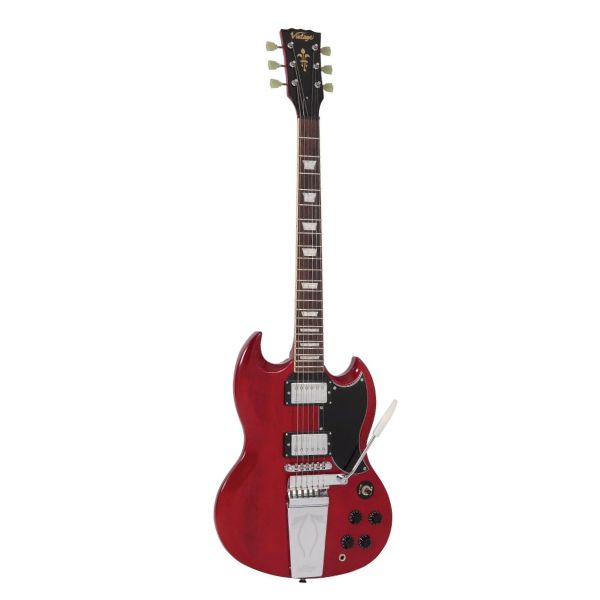 Vintage VS6V ReIssued with vintage style Vibrato Cherry Red