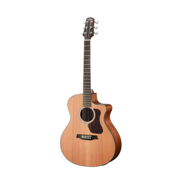 Walden G570CE/W Acoustic Electric Guitar, Grand Auditorium w/Cut-Away & Bag -Satin Natural