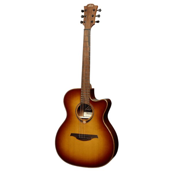 Lag Guitars GLA T118ACE Auditorium Cutaway Electro Black & Electro Brown shadow