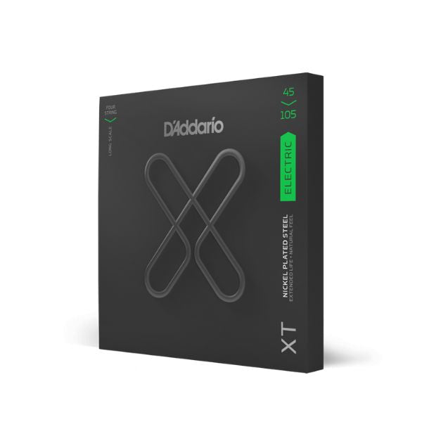 D'Addario XTB45105 45-105 Regular Light Top/Medium Bottom Long Scale Coated Bass Strings