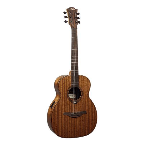 Lag Guitars GLA TRAVEL-KAE KHAYA TOP Satin finish Electro