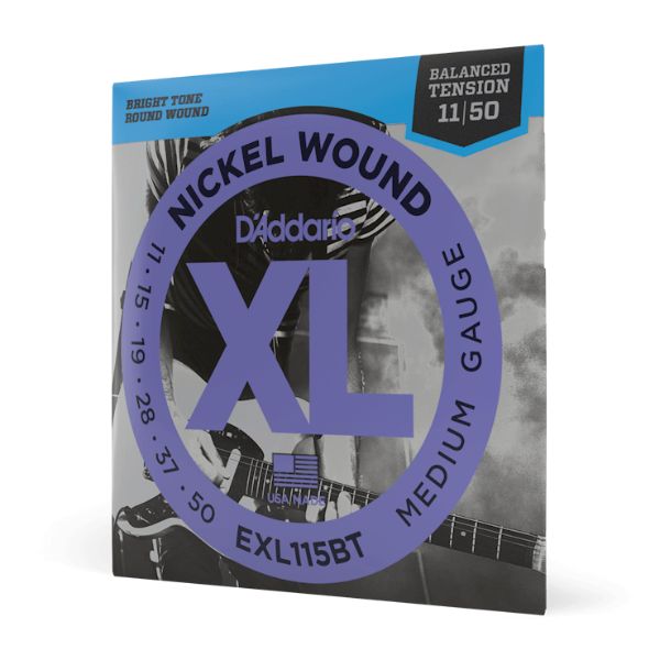 D'Addario EXL115BT 11-50 Medium Balanced Tension Electric Guitar Strings