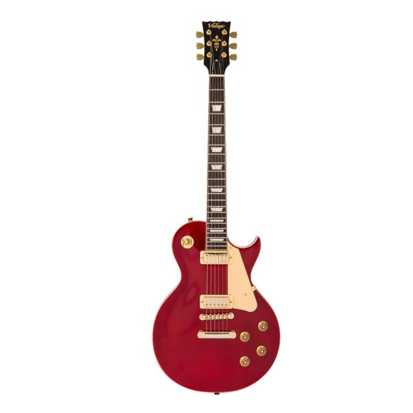 Vintage V100M Mini Double Coil ReIssued Electric Guitar ~ Wine Red