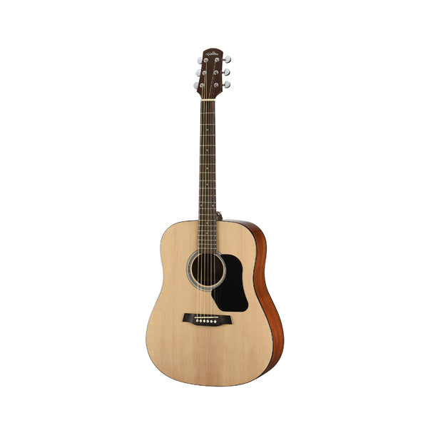 Walden D350CE/W Acoustic Electric Guitar, Dreadnought w/Cutaway and Bag -Natural