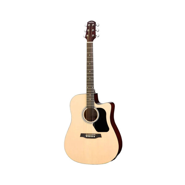 Walden D450CE/W Acoustic Electric Guitar, Dreadnought w/Cutaway and Bag -Natural