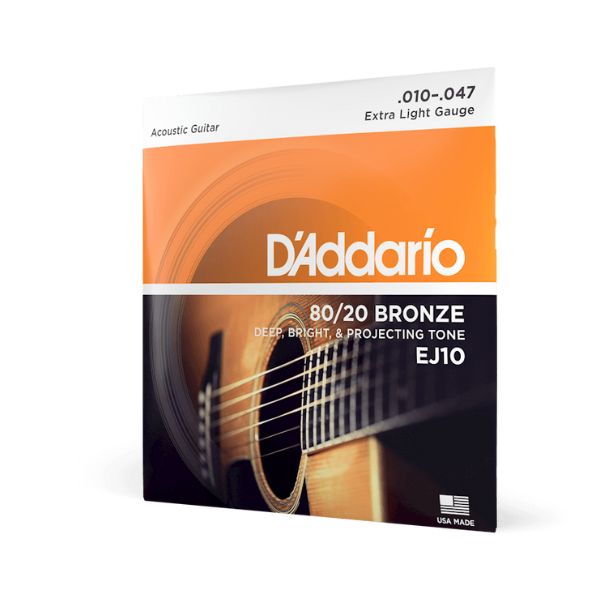 Daddario EJ10 10-47 Extra Light Acoustic Guitar Strings