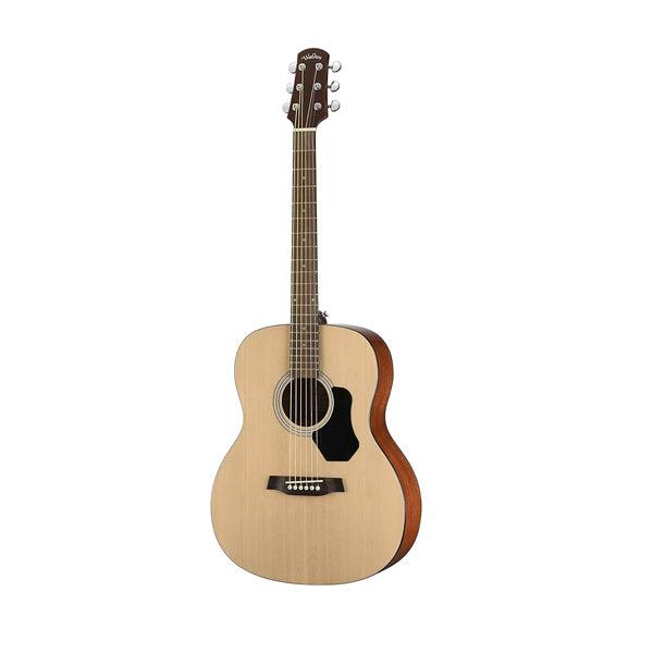 Walden O350E/W Acoustic Electric Guitar, Orchestra, with Bag -Natural