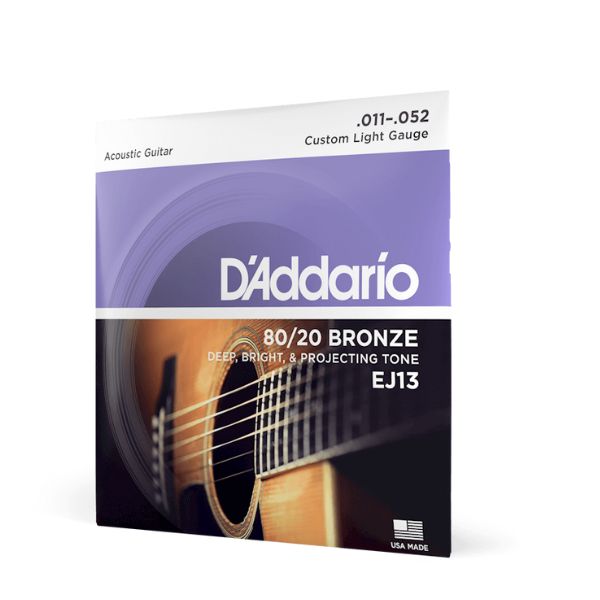 Daddario EJ13 11-52 Custom Light Acoustic Guitar Strings