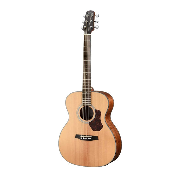 Walden O550E/W Acoustic Electric Guitar, Orchestra, with Bag -Satin Natural