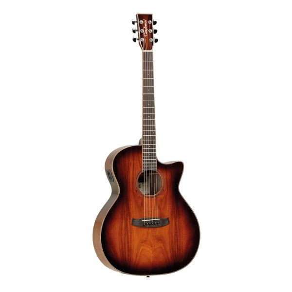 Tanglewood TW4 E KOA Autumn Burst Gloss Winterleaf Super Folk Cutaway Semi Acoustic Guitar