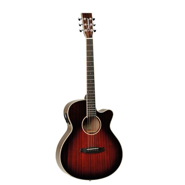 Tanglewood TW4 E AVB Autumn Vintage Burst Gloss Super Folk Cutaway Semi Acoustic Guitar