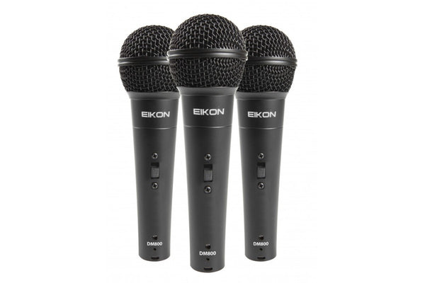 Eikon DM800KIT  3 DYNAMICS MICROPHONES WITH SWITCH