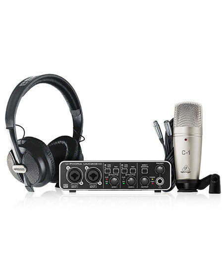 Behringer U-PHORIA Studio Pro USB Audio Interface with Condenser Microphone & Headphones