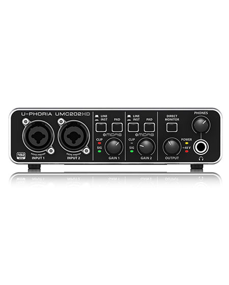 Behringer U-PHORIA UMC202HD Audio Interface with Midas Pre Amplifier