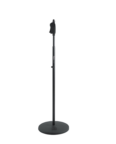 Gator GFW-MIC-1201 Roundbase mic stand with 12'' round base and deluxe one handed clutch